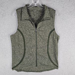Under Armour Sonic Full Zip‎ Mock Neck Vest in Green W/ Pockets Size Large